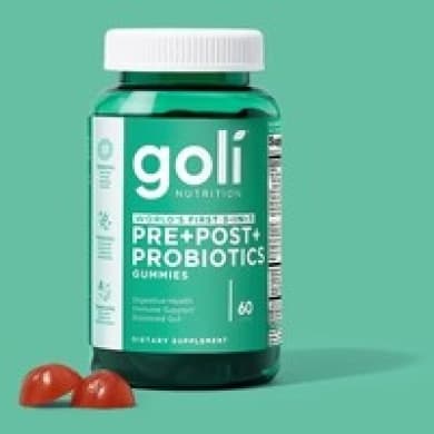 Goli Nutrition Pre+Post+ Probiotics Gummies (3-in-1 Prebiotic + Probiotic + Postbiotic), 60 Gummies