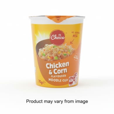 Choice Chicken & Corn Flavoured Noodle Cup
