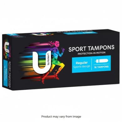 U by Kotex Sport Tampons Regular – Protection-in-Motion, 16 Pack