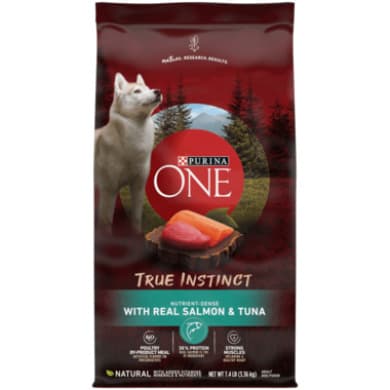 Purina ONE True Instinct Adult Dry Dog Food with Real Salmon & Tuna, 3.36kg