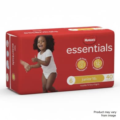 Huggies Essentials Nappies Size 6 Junior 16+ kg - 40 Pack