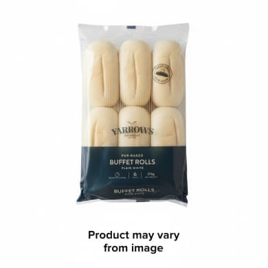 Yarrows Par-Baked Buffet Rolls Plain White 6 Pack