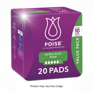 Poise Extra Plus Bladder Pads Value Pack (20 Pads)