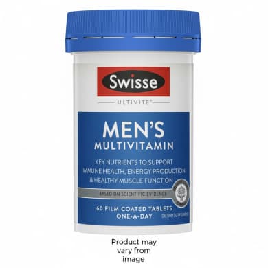 Swisse Ultivite Men’s Multivitamin One-A-Day 60 Film-Coated Tablets