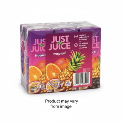 Just Juice Tropical 6 x 250 mL Fruit Juice