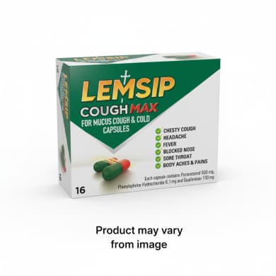 Lemsip Cough Max for Mucus Cough & Cold Capsules (Chesty Cough Relief) - 16 Pack