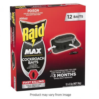 Raid MAX Cockroach Baits (12 baits, 30g)