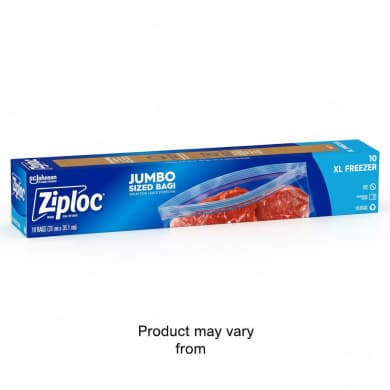 Ziploc Jumbo XL Freezer Bags 10 Pack (33 x 38.1 cm)