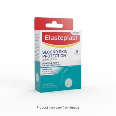 Elastoplast Second Skin Protection Plasters (3.6cm x 7.3cm) - 6 Pack