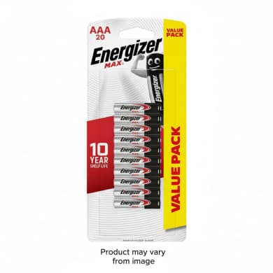 Energizer MAX AAA Alkaline Batteries Value Pack (20-Pack)