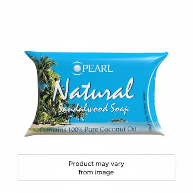Pearl Natural Sandalwood Soap Bar (100g) – 100% Pure Coconut Oil Moisturising Cleanse