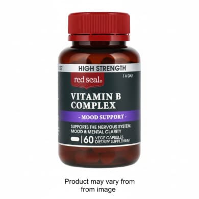 Red Seal High Strength Vitamin B Complex Mood Support VegeCaps 1 A Day – 60 Pack
