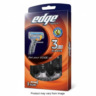 Edge disposable razor 3 blades 8 pack
