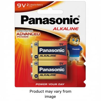 Panasonic 9V Alkaline Battery 2-Pack