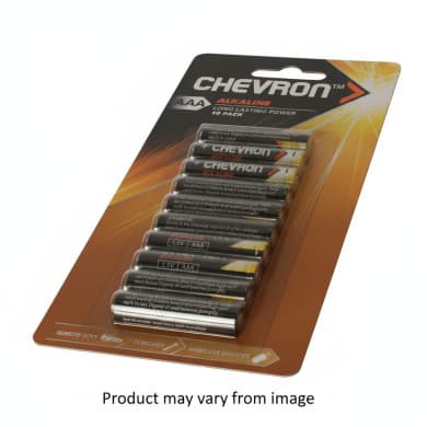 Chevron AAA Alkaline Batteries 1.5V (LR03) - 10 Pack