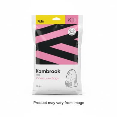 Kambrook Filta K1 F024 Vacuum Bags – 5-Pack, 4-Layer Filtration (99.9% Dust & Allergens)