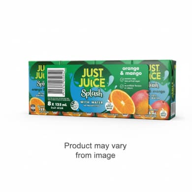 Just Juice Splash Orange & Mango 8 x 125 mL