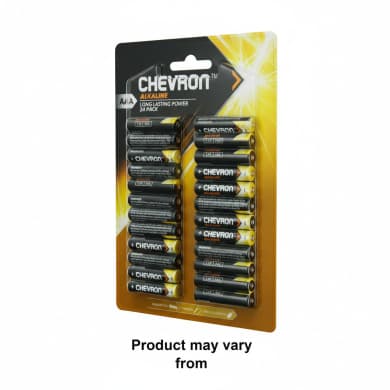 Chevron AAA Alkaline Batteries 24-Pack (1.5V)