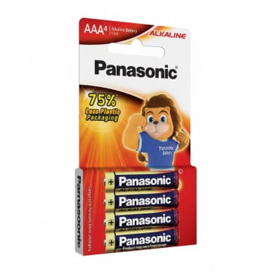 Panasonic AAA 1.5V Alkaline Batteries (4 Pack)