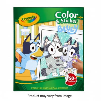 Crayola Color & Sticker Book - Bluey (32 Pages, 4 Sticker Sheets, 50+ Stickers)