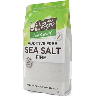 Mrs Rogers Naturals Additive Free Sea Salt Fine 1kg