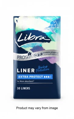 Libra ProSkin Extra Protect Panty Liners (30 Pack)