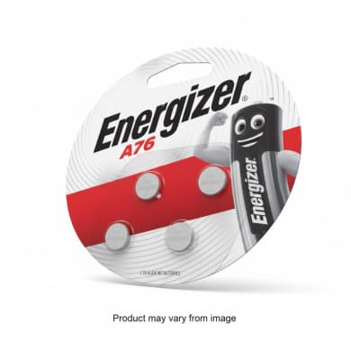 Energizer A76 (LR44) 1.5V Alkaline Button Cell Batteries – 4 Pack