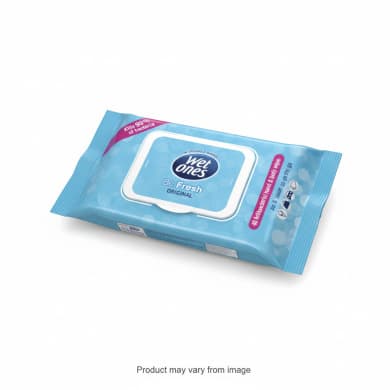Wet Ones Be Fresh Original Antibacterial Hand & Body Wipes, 40 Pack (Resealable Soft Pack)