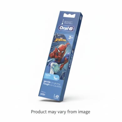 Oral-B Stages Power Spider-Man 3+ Extra Soft Replacement Heads (2 Pack)