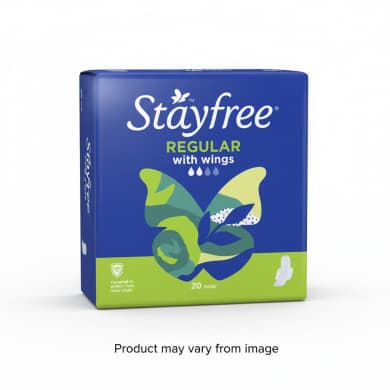 Stayfree Regular Menstrual Pads with Wings (20 Pack)