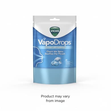 Vicks VapoDrops Cooling Peppermint Lozenges (24 Pack)