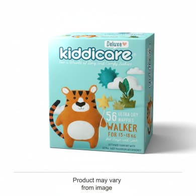 Kiddicare Deluxe Ultra Dry Walker Nappies 13–18kg (56 Pack) Boys & Girls