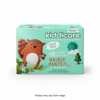 Kiddicare Deluxe Ultra Dry Walker Nappy Pants 13–18kg (48 Pack) | Boys & Girls Pull-Up