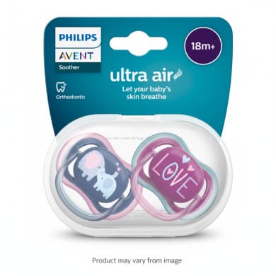 Philips Avent Ultra Air Orthodontic Soother 18m+ (2 Pack)