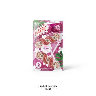 Harpic Fresh Power Rose & Jasmine Toilet Block Cleaner (2 Pack)