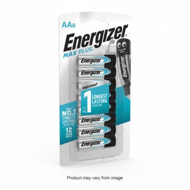 Energizer MAX Plus AA Alkaline Batteries (LR6) – Non-Rechargeable 8 Pack