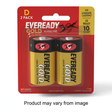 Eveready Gold D (LR20) Alkaline Batteries – 2 Pack