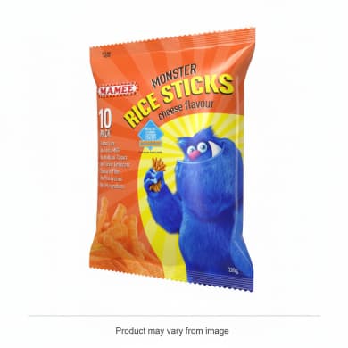 Mamee Monster Rice Sticks - Cheese Flavour (10 pack, 200g)