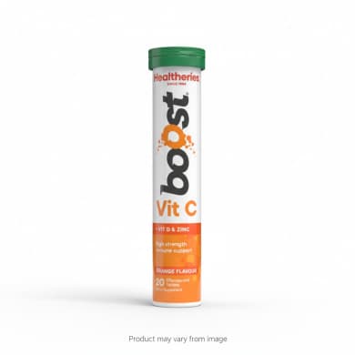 Healtheries Boost Vit C Orange Flavour Effervescent Tablets 20pk
