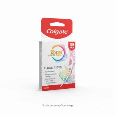 Colgate Total Floss Picks Mint - 35 Pack