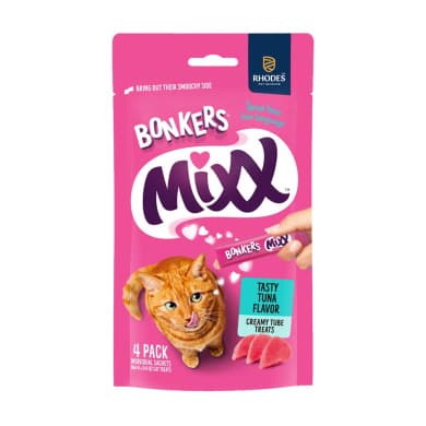 BONKERS Mixx Tasty Tuna Creamy Tube Cat Treats - 4 Pack (4 x 12g)