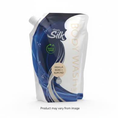 Simply Silk Vanilla Bean + Almond Body Wash Refill 1L (Soap-Free & Moisturising)