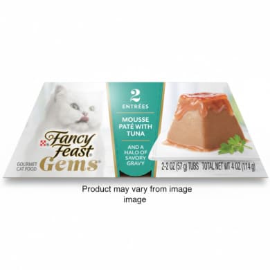 Fancy Feast Gems Mousse Pâté with Tuna & Halo of Savory Gravy for Cats (2 x 57g)