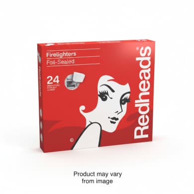 Redheads Foil-Sealed Firelighters 24 Pack