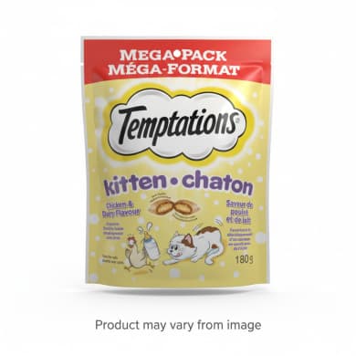 Temptations Kitten Chicken & Dairy Flavour Mega Pack Treats 180g