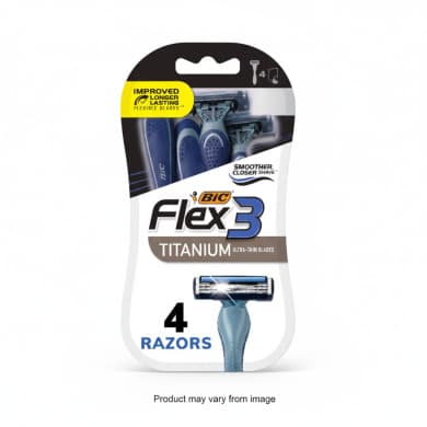 BIC Flex3 Titanium Disposable Razors (4 Pack)