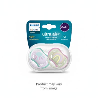 Philips Avent Ultra Air Soother 0–6 Months (2 Pack)