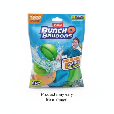 ZURU Buncho Balloons 6-Pack Reusable Water Balloons (Concealed Magnets)