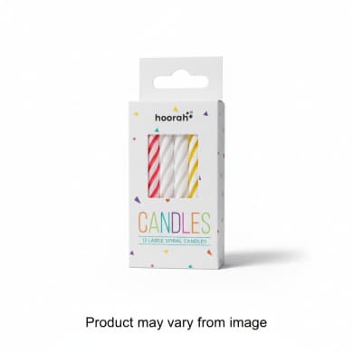12 Large Spiral Candles