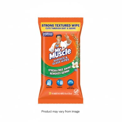 Mr Muscle Surface & Glass Wipes - 30 Pack